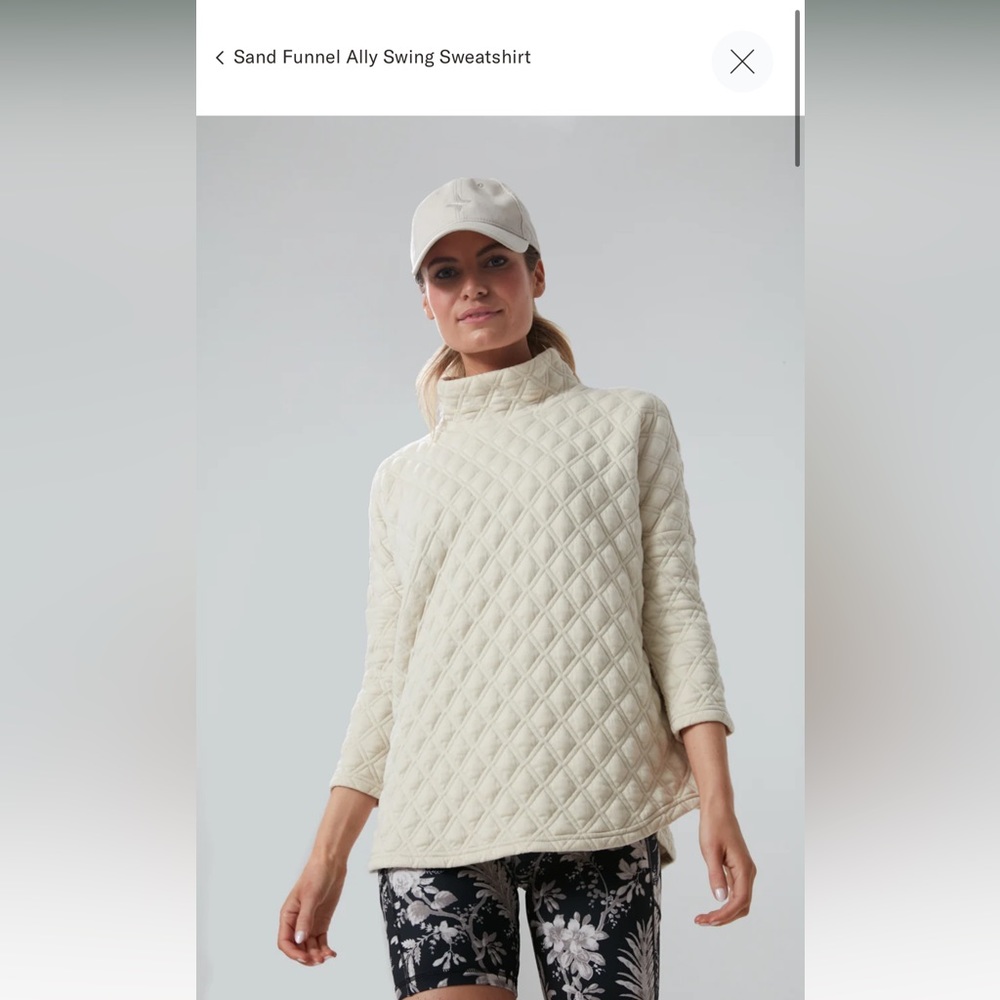 Tnuck Sport Sand Funnel Ally Swing Sweatshirt, NWT